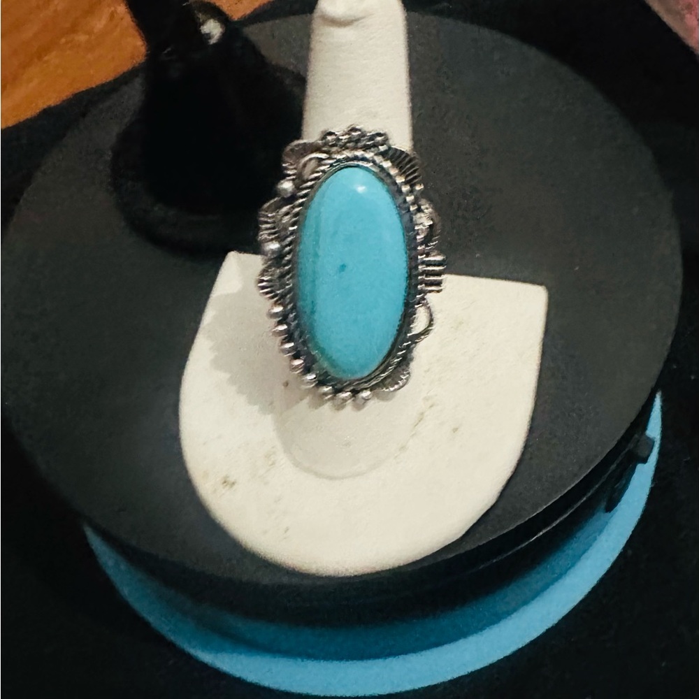 Paparazzi Turquoise and Silver Statement Ring